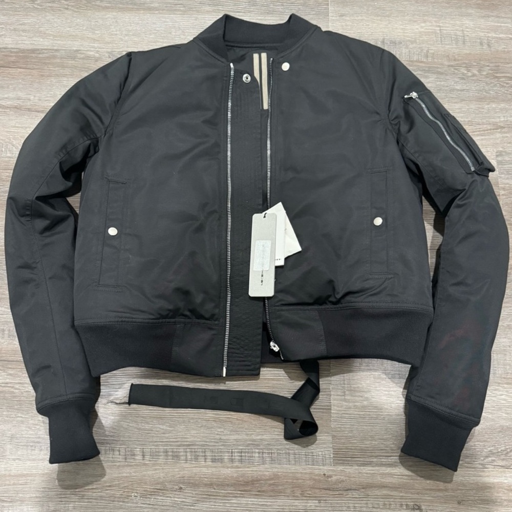 Rick Owens DRKSHDW Classic Flight Padded Bomber Jacket in Black